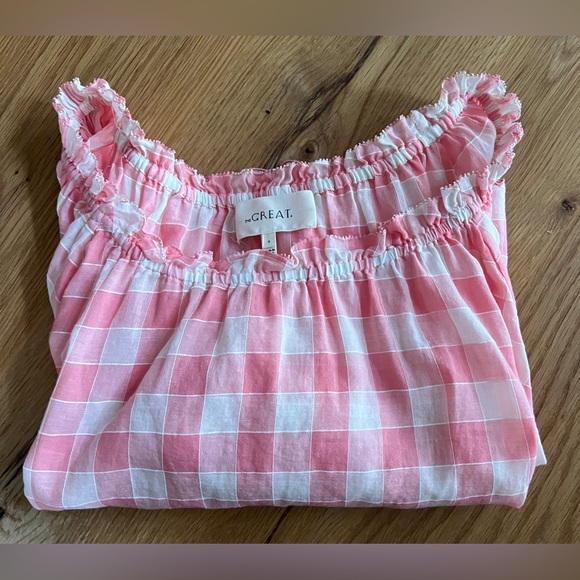 THE GREAT GARLAND TOP IN PINK & WHITE GINGHAM, SIZE 3/L/12-14. - Picture 14 of 14